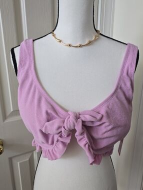NINETY-NINE BRAND WOMEN'S JUNIORS PLUS SIZE LAVENDER BATHING SUIT TOP SIZE 3X